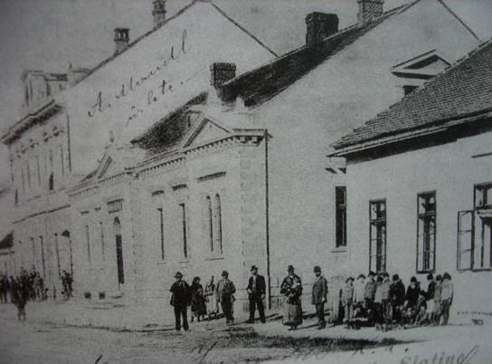 Uenici ispred Ope puke škole, 1900. godine